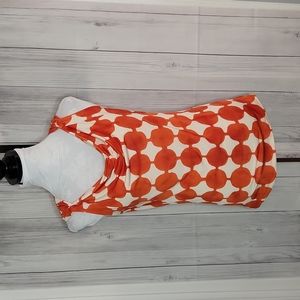 Anthropologie- Fire Orange Silk  Blouse Size S
